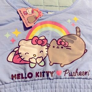 NWT Hello Kitty 3X Plus size baby blue crop top/bra